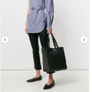 Tory Burch Black Brooke Leather Tote